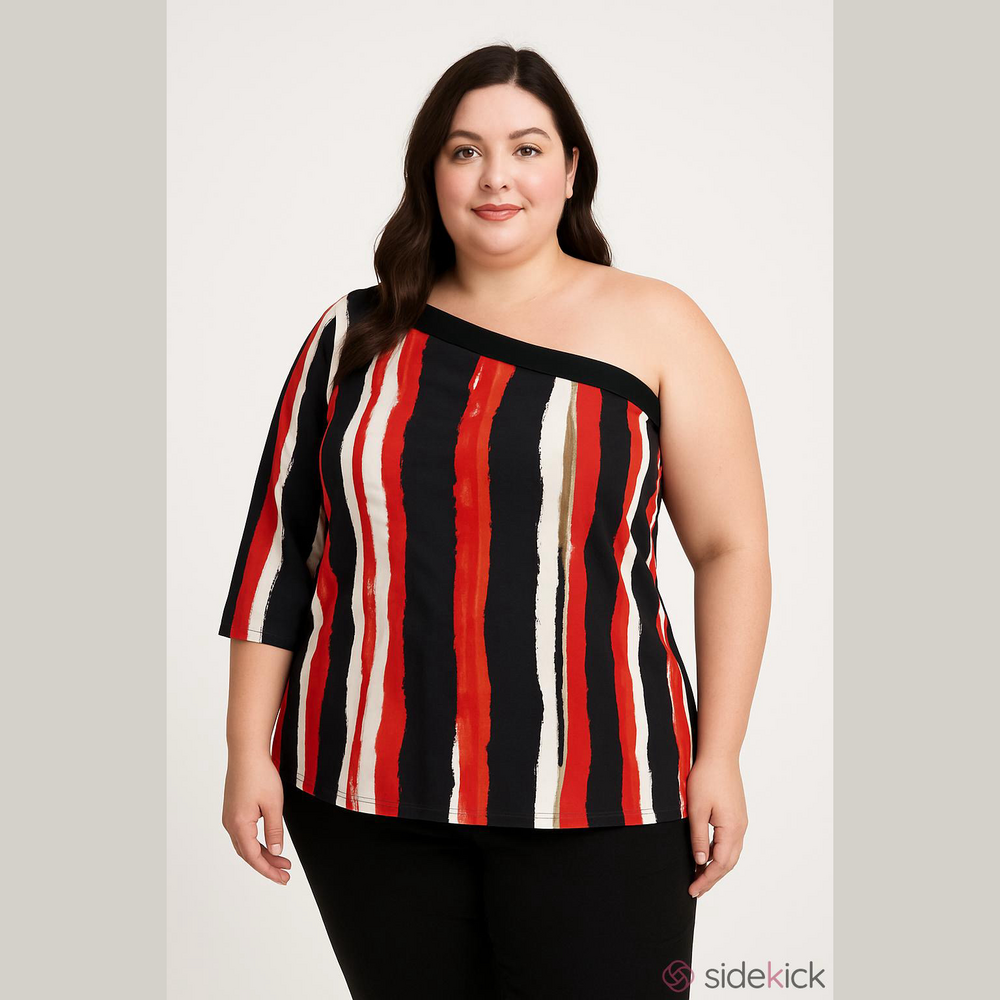 3/$10 Lane Bryant Striped Off-Shoulder Top